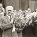 Венгрия встречает Уральский хор, 1952 г. (на переднем плане художественный руководитель Л. Л. Христиансен)